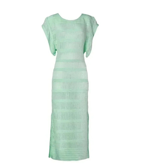 Baobab Revolve Naufragio See Through Knit Net Mint Green Cover Up Dress Small - Picture 4 of 13